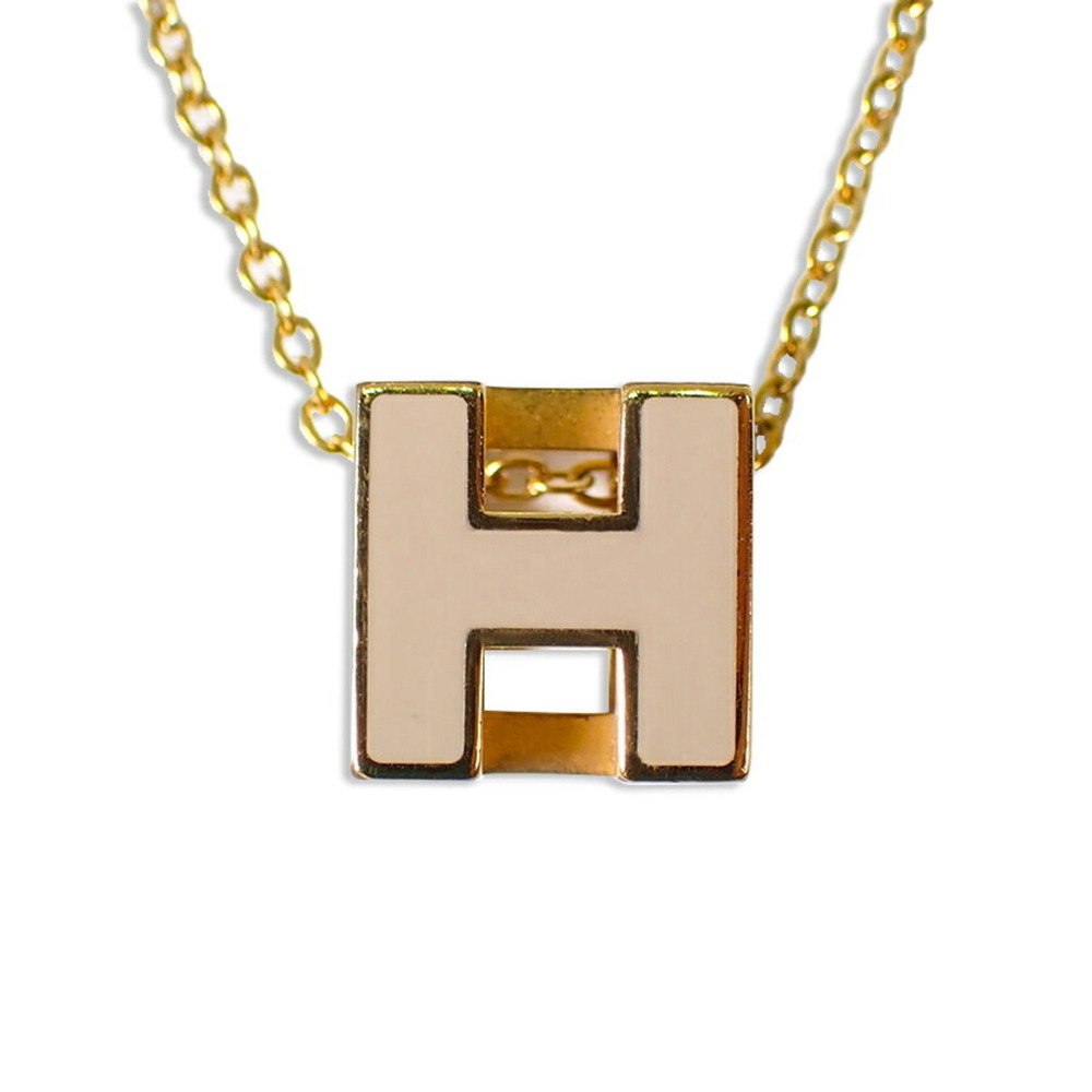 HERMES H-Cube Gold x Greige Necklace - Picture 2 of 10